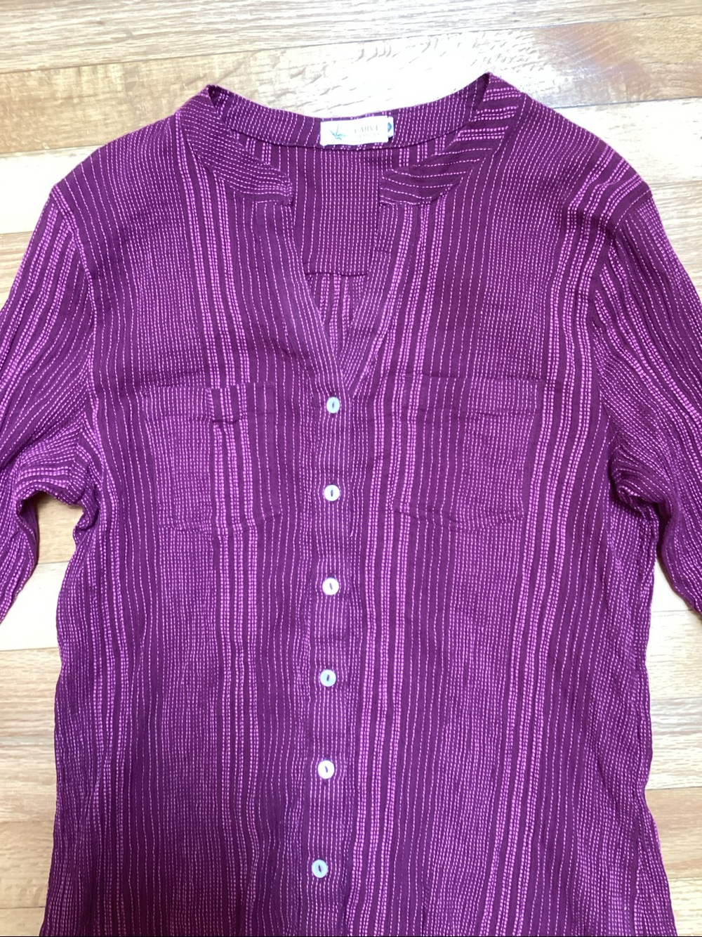 Carve Designs Dylan Organic Cotton Gauze Shirt size medium - Picture 3 of 10